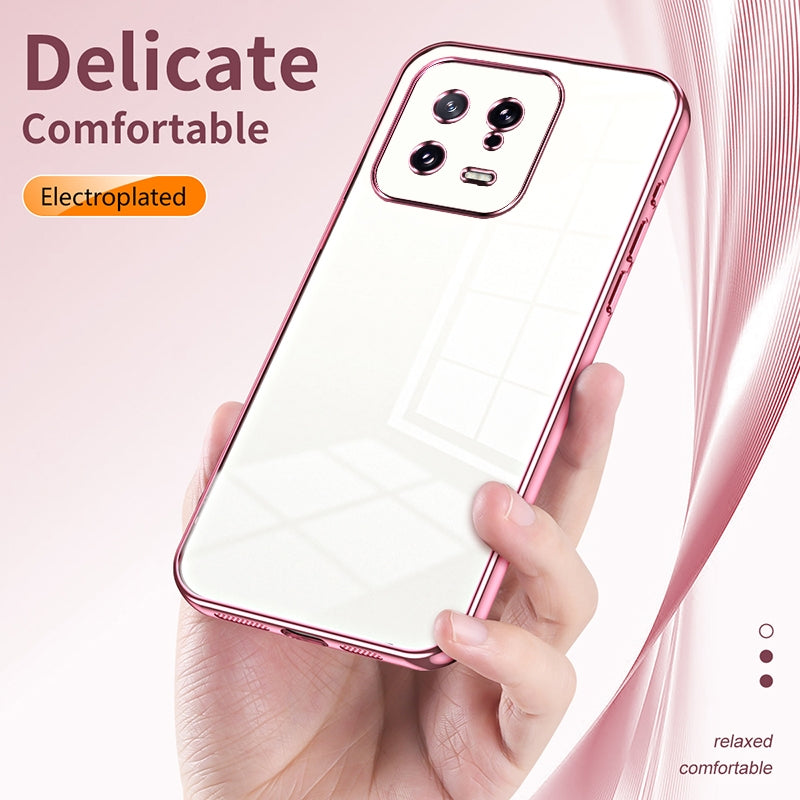 Xiaomi 13 Case - Transparent Plating & Precision Hole Design for Luxury and Protection-buycases.co.uk