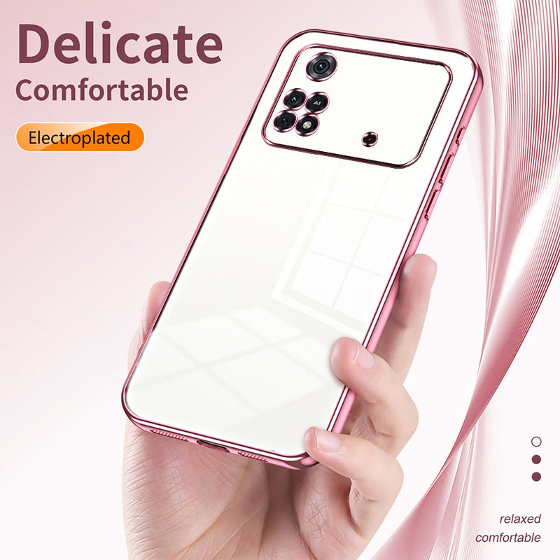 Xiaomi Poco M4 Pro Case - Transparent Plating & Precision Hole Design for Luxury and Protection-buycases.co.uk