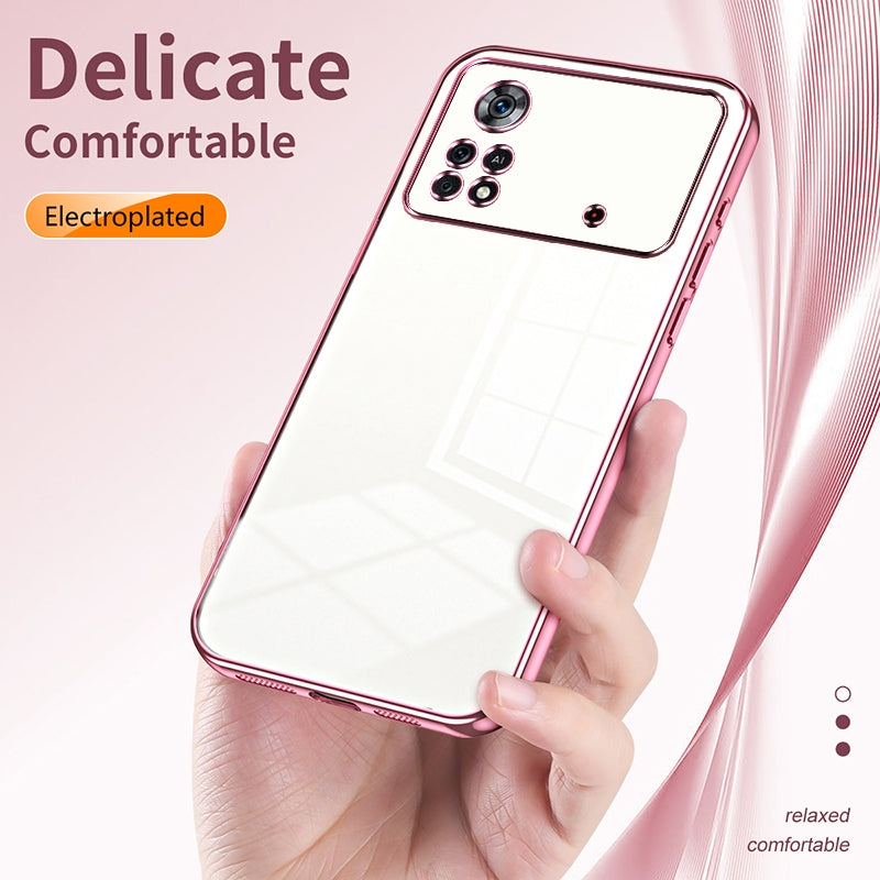 Xiaomi Poco X4 Pro 5G Case - Transparent Plating & Precision Hole Design for Luxury and Protection-buycases.co.uk