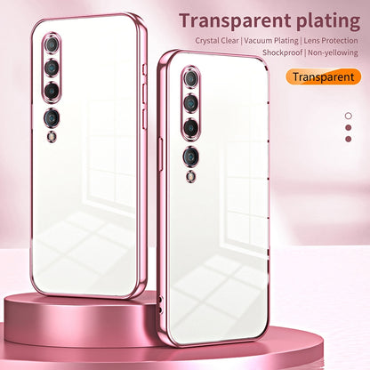 Xiaomi Mi 10 5G Case - Transparent Plating & Precision Hole Design for Luxury and Protection-buycases.co.uk