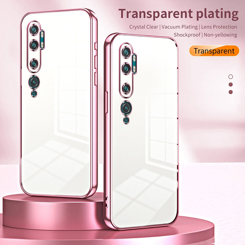 Xiaomi Mi Note 10 Case - Transparent Plating & Precision Hole Design for Luxury and Protection-buycases.co.uk