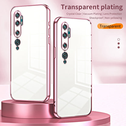 Xiaomi Mi Note 10 Case - Transparent Plating & Precision Hole Design for Luxury and Protection-buycases.co.uk