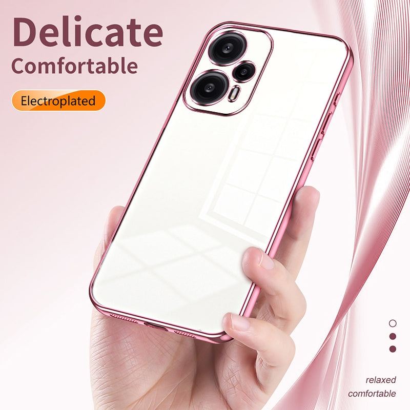 Xiaomi Poco F5 Case - Transparent Plating & Precision Hole Design for Luxury and Protection-buycases.co.uk