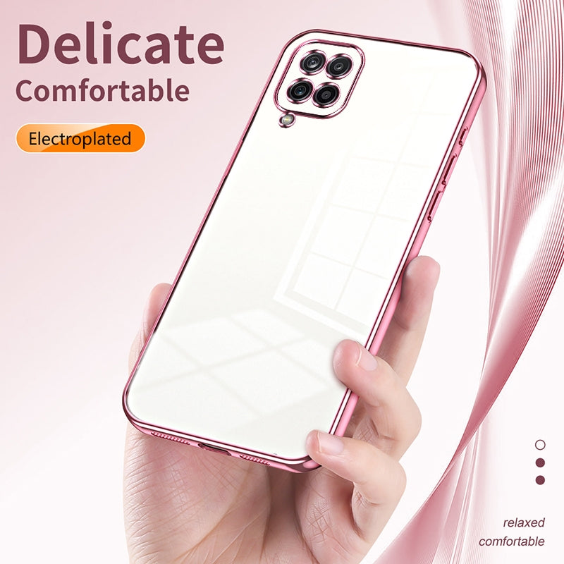 Samsung Galaxy A12 5G Case - Transparent Plating & Precision Hole Design for Luxury and Protection-buycases.co.uk