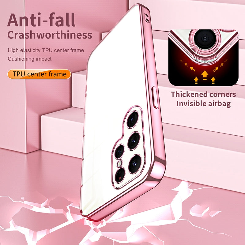 Samsung Galaxy S22 Ultra 5G Case - Transparent Plating & Precision Hole Design for Luxury and Protection-buycases.co.uk