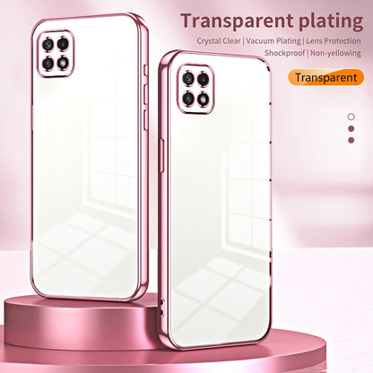 Samsung Galaxy A22s Case - Transparent Plating & Precision Hole Design for Luxury and Protection-buycases.co.uk