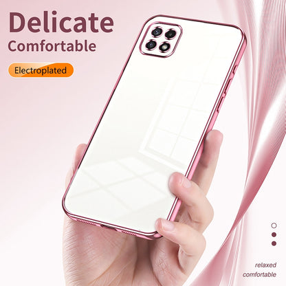 Samsung Galaxy A22s Case - Transparent Plating & Precision Hole Design for Luxury and Protection-buycases.co.uk