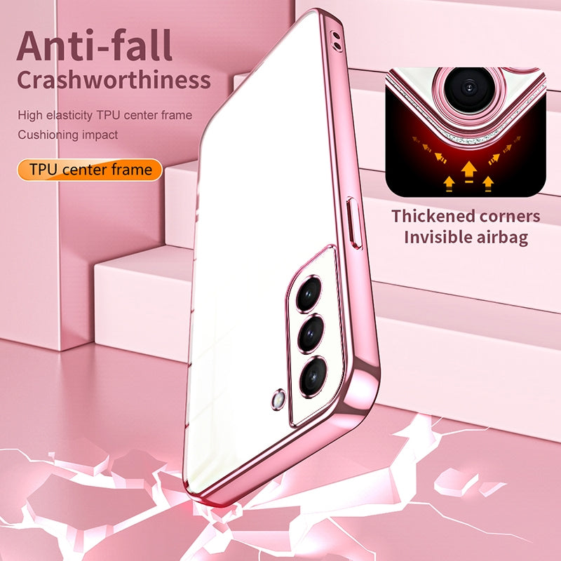 Samsung Galaxy S21+ 5G Case - Transparent Plating & Precision Hole Design for Luxury and Protection-buycases.co.uk