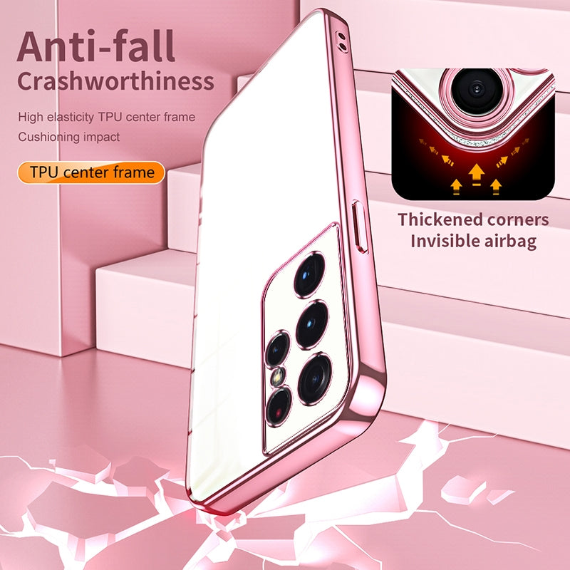 Samsung Galaxy S21 Ultra 5G Case - Transparent Plating & Precision Hole Design for Luxury and Protection-buycases.co.uk