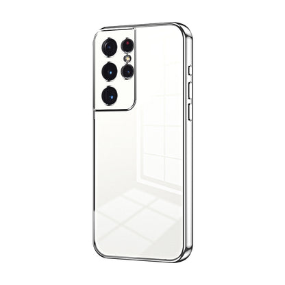 Samsung Galaxy S21 Ultra 5G Case - Transparent Plating & Precision Hole Design for Luxury and Protection-buycases.co.uk