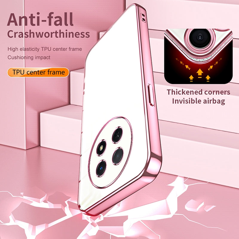 Huawei nova Y91 Case - Transparent Plating & Precision Hole Design for Luxury and Protection-buycases.co.uk