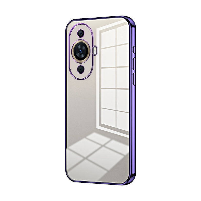 Huawei nova 11 Case - Transparent Plating & Precision Hole Design for Luxury and Protection-buycases.co.uk