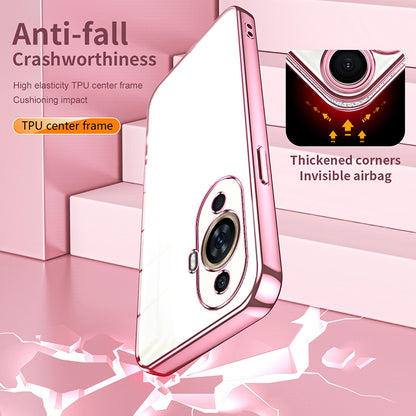 Huawei nova 11 Case - Transparent Plating & Precision Hole Design for Luxury and Protection-buycases.co.uk