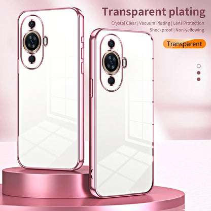 Huawei nova 11 Case - Transparent Plating & Precision Hole Design for Luxury and Protection-buycases.co.uk