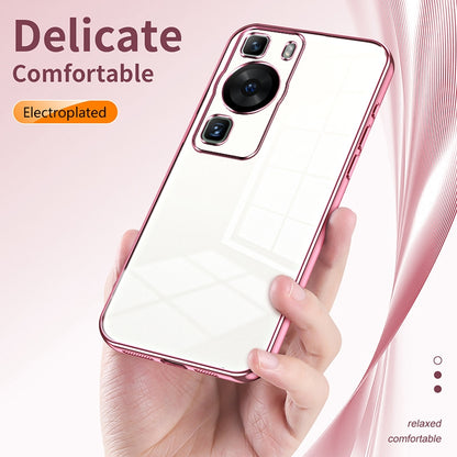 Huawei P60 Pro Case - Transparent Plating & Precision Hole Design for Luxury and Protection-buycases.co.uk