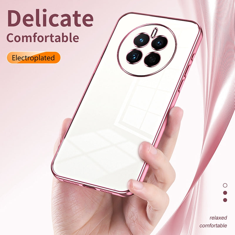 Huawei Mate 50 Case - Transparent Plating & Precision Hole Design for Luxury and Protection-buycases.co.uk