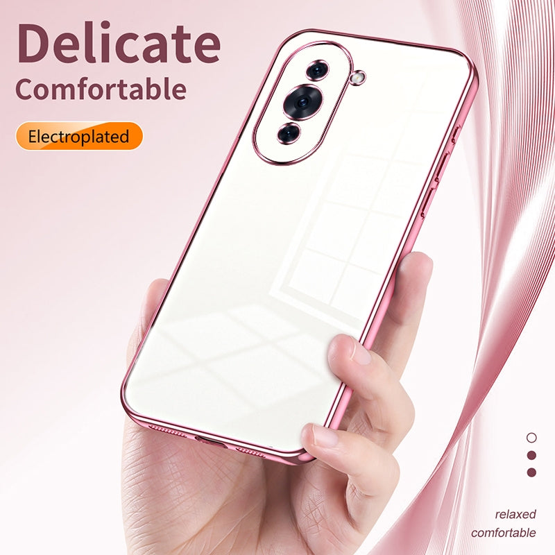 Huawei nova 10 Case - Transparent Plating & Precision Hole Design for Luxury and Protection-buycases.co.uk