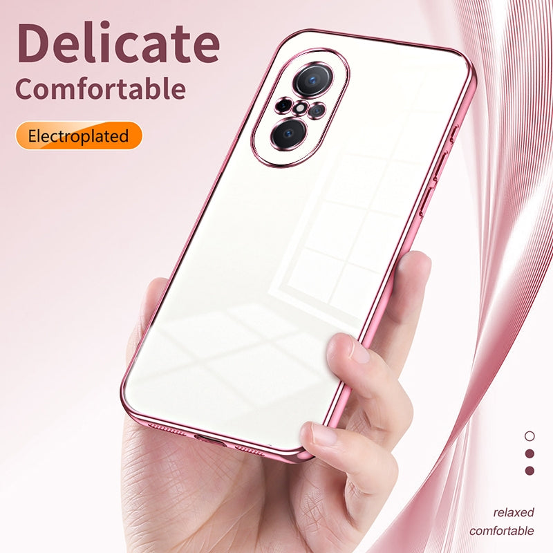 Huawei nova 9 SE Case - Transparent Plating & Precision Hole Design for Luxury and Protection-buycases.co.uk