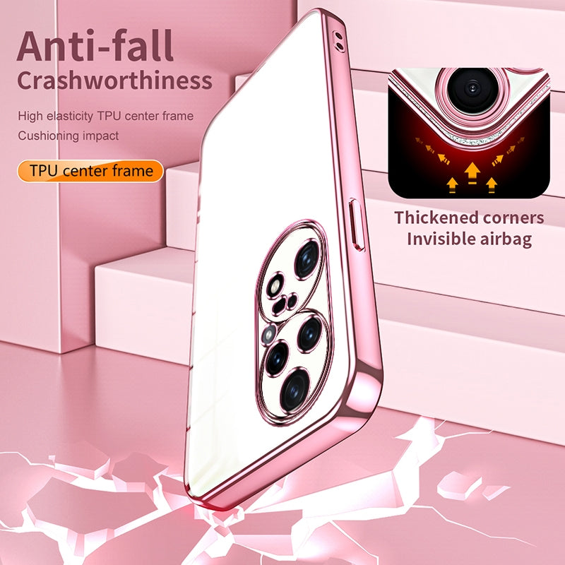 Huawei P50 Pro Case - Transparent Plating & Precision Hole Design for Luxury and Protection-buycases.co.uk