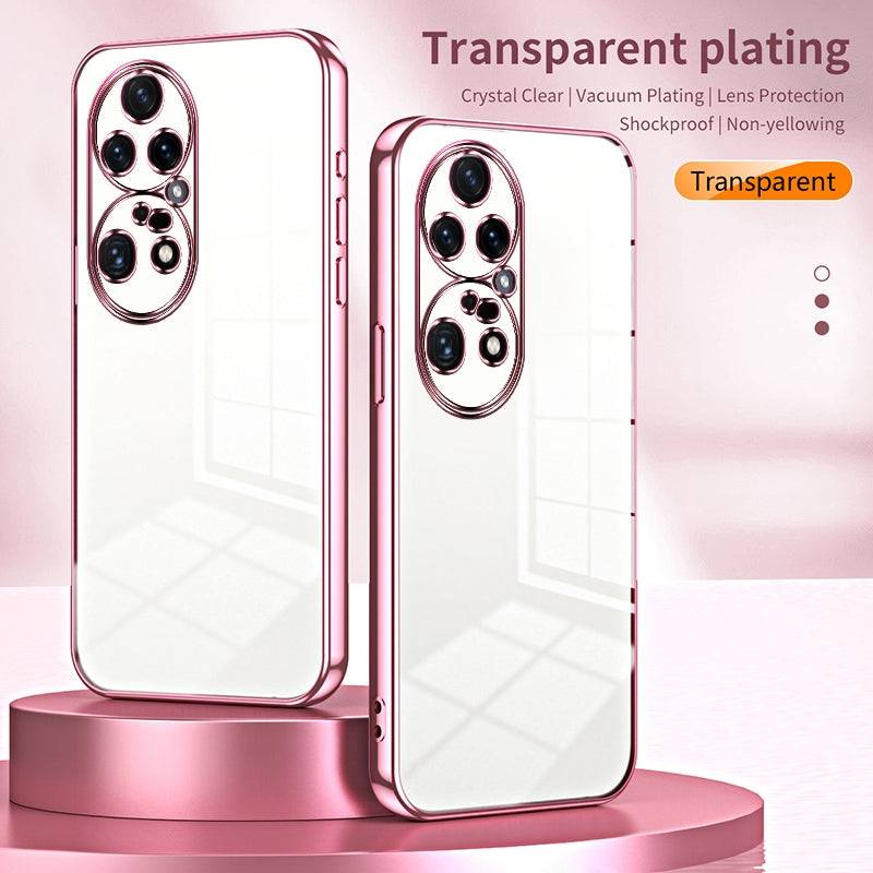 Huawei P50 Pro Case - Transparent Plating & Precision Hole Design for Luxury and Protection-buycases.co.uk