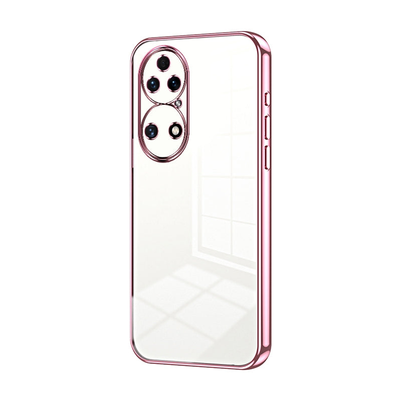 Huawei P50 Case - Transparent Plating & Precision Hole Design for Luxury and Protection-buycases.co.uk