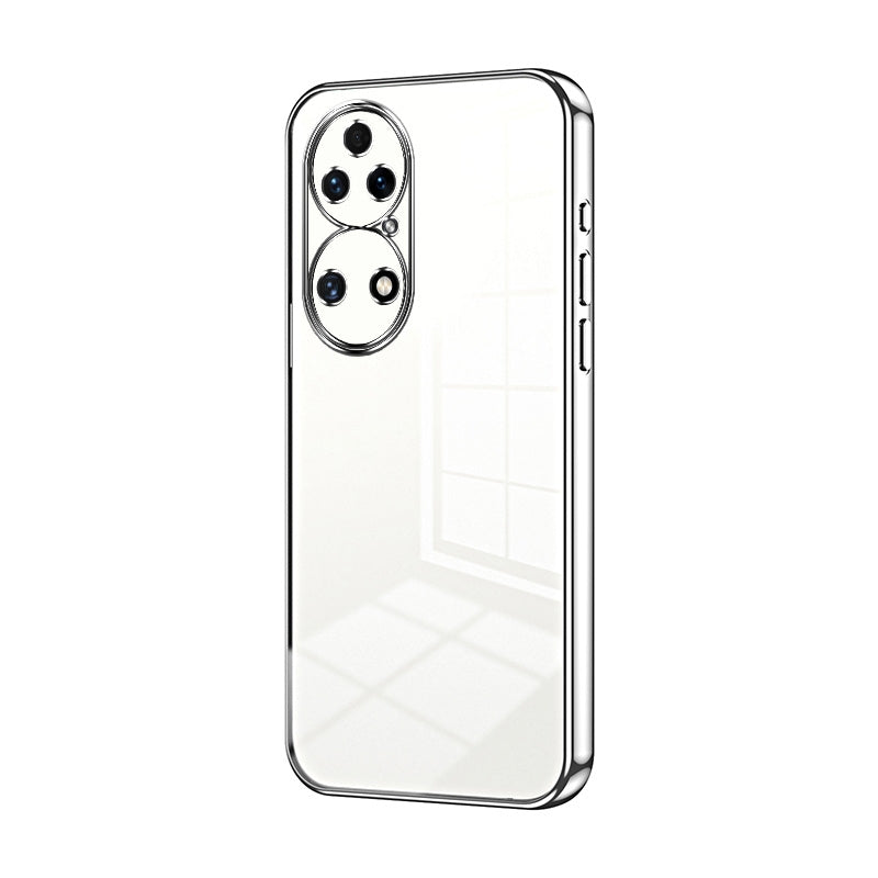 Huawei P50 Case - Transparent Plating & Precision Hole Design for Luxury and Protection-buycases.co.uk