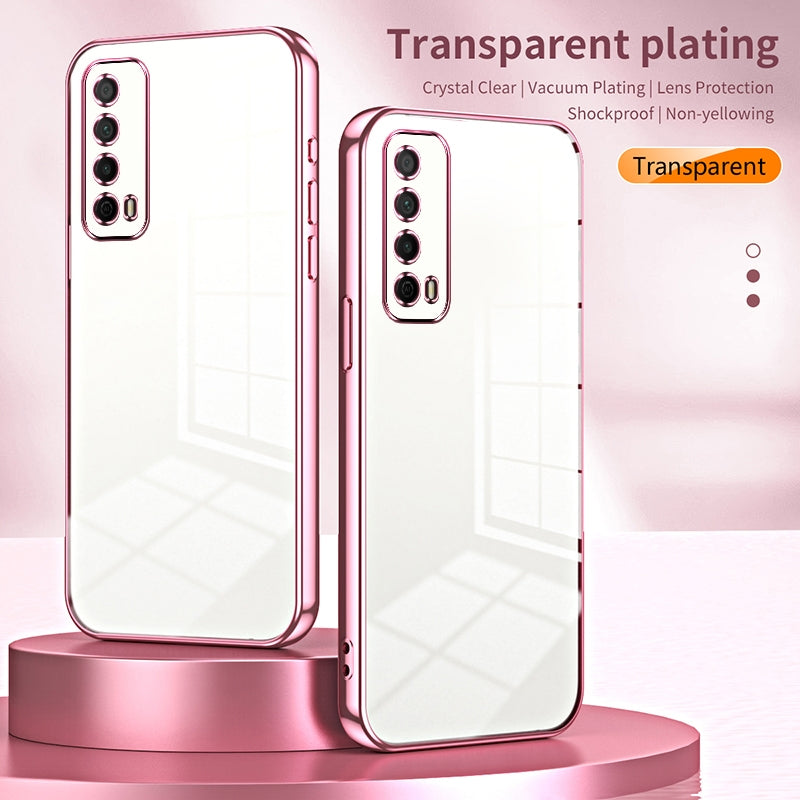 Huawei Enjoy 20 SE Case - Transparent Plating & Precision Hole Design for Luxury and Protection-buycases.co.uk