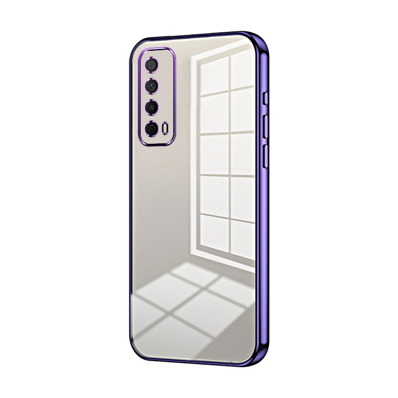 Huawei Y7A Case - Transparent Plating & Precision Hole Design for Luxury and Protection-buycases.co.uk