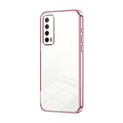 Huawei Y7A Case - Transparent Plating & Precision Hole Design for Luxury and Protection-buycases.co.uk
