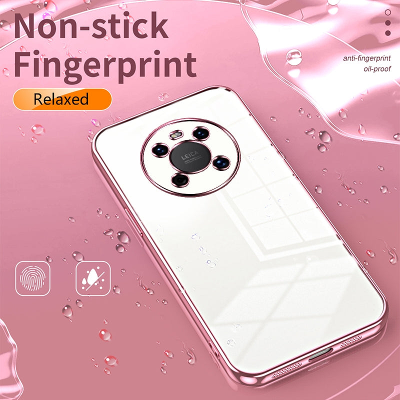 Huawei Mate 40 Case - Transparent Plating & Precision Hole Design for Luxury and Protection-buycases.co.uk