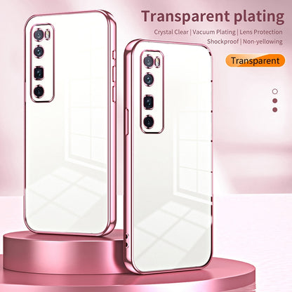 Huawei nova 7 Pro Case - Transparent Plating & Precision Hole Design for Luxury and Protection-buycases.co.uk