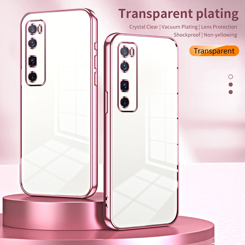 Huawei nova 7 Pro Case - Transparent Plating & Precision Hole Design for Luxury and Protection-buycases.co.uk
