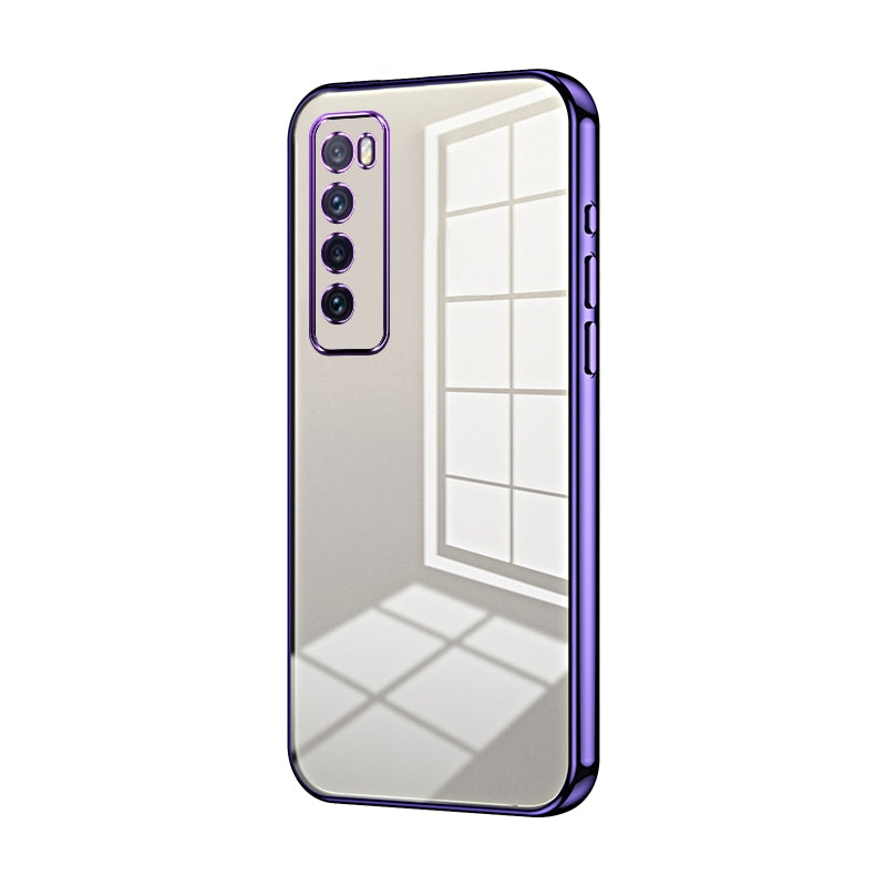 Huawei nova 7 Case - Transparent Plating & Precision Hole Design for Luxury and Protection-buycases.co.uk
