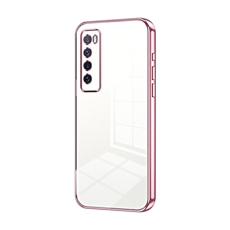 Huawei nova 7 Case - Transparent Plating & Precision Hole Design for Luxury and Protection-buycases.co.uk