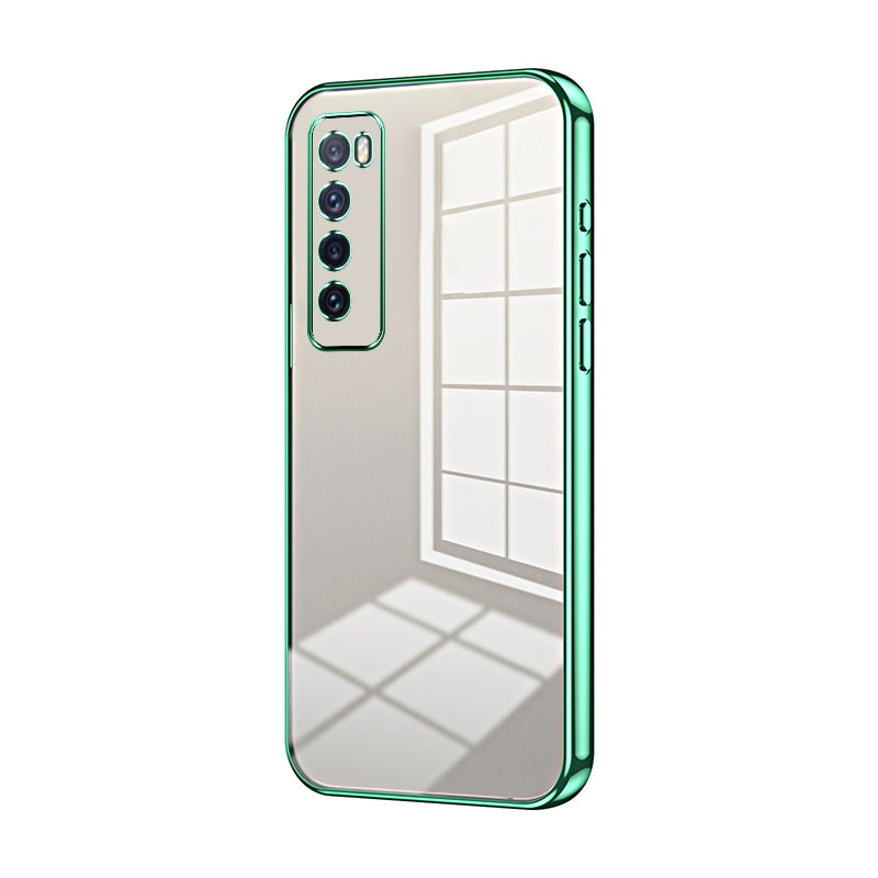 Huawei nova 7 Case - Transparent Plating & Precision Hole Design for Luxury and Protection-buycases.co.uk