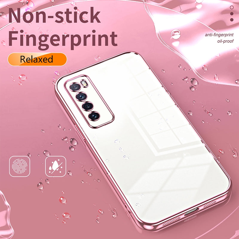 Huawei nova 7 Case - Transparent Plating & Precision Hole Design for Luxury and Protection-buycases.co.uk