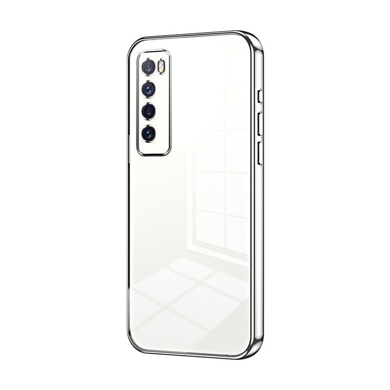Huawei nova 7 Case - Transparent Plating & Precision Hole Design for Luxury and Protection-buycases.co.uk