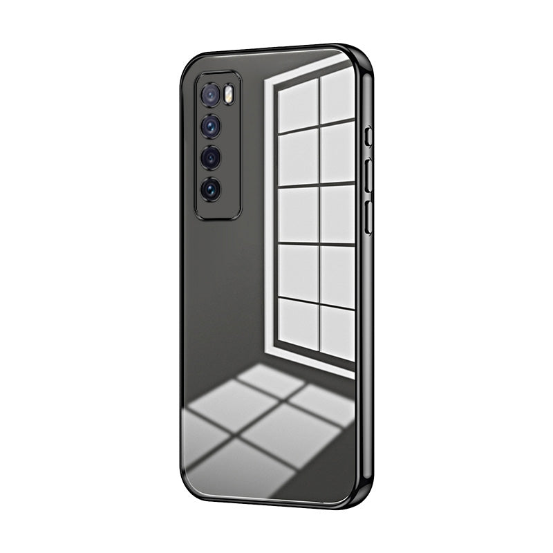 Huawei nova 7 Case - Transparent Plating & Precision Hole Design for Luxury and Protection-buycases.co.uk