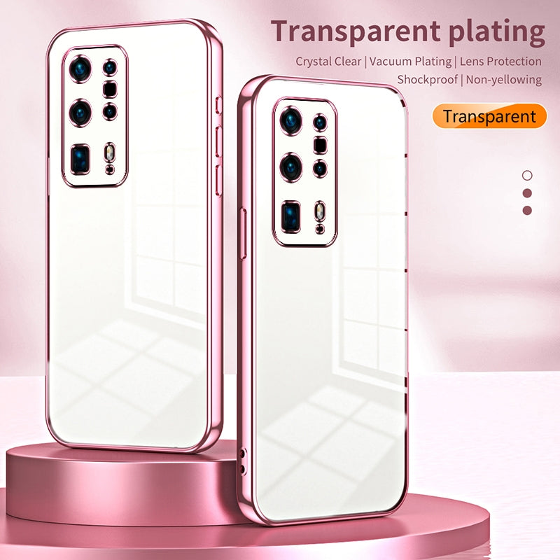 Huawei P40 Pro+ Case - Transparent Plating & Precision Hole Design for Luxury and Protection-buycases.co.uk