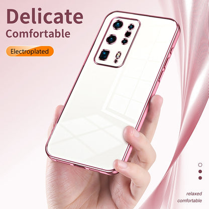 Huawei P40 Pro+ Case - Transparent Plating & Precision Hole Design for Luxury and Protection-buycases.co.uk