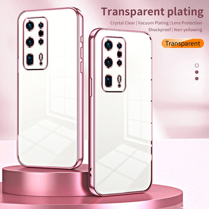 Huawei P40 Pro+ Case - Transparent Plating & Precision Hole Design for Luxury and Protection-buycases.co.uk