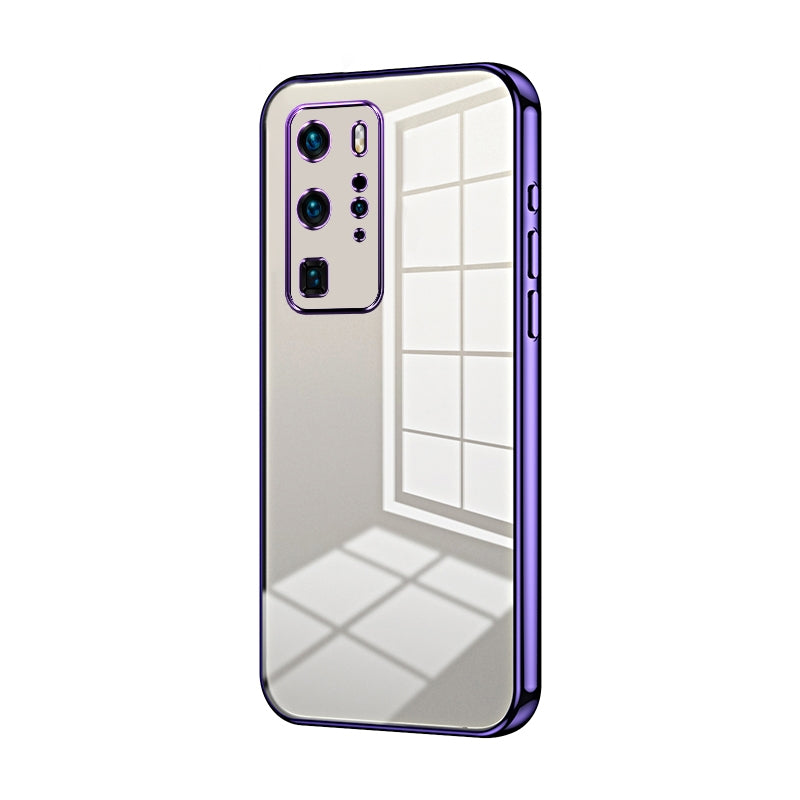 Huawei P40 Pro Case - Transparent Plating & Precision Hole Design for Luxury and Protection-buycases.co.uk