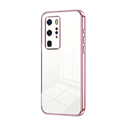 Huawei P40 Pro Case - Transparent Plating & Precision Hole Design for Luxury and Protection-buycases.co.uk