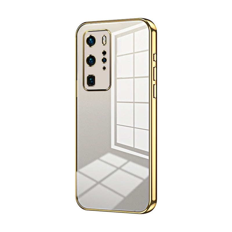 Huawei P40 Pro Case - Transparent Plating & Precision Hole Design for Luxury and Protection-buycases.co.uk