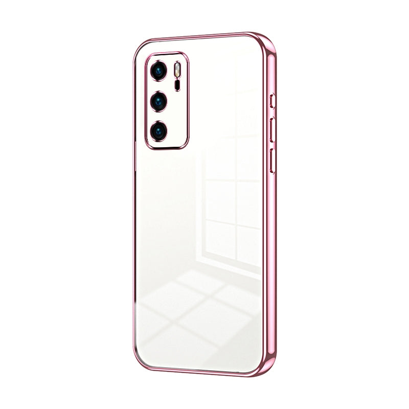 Huawei P40 Case - Transparent Plating & Precision Hole Design for Luxury and Protection-buycases.co.uk