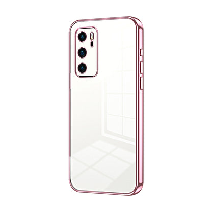 Huawei P40 Case - Transparent Plating & Precision Hole Design for Luxury and Protection-buycases.co.uk