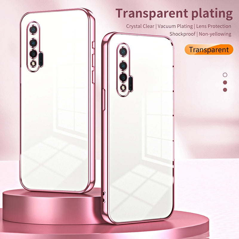 Huawei nova 6 Case - Transparent Plating & Precision Hole Design for Luxury and Protection-buycases.co.uk