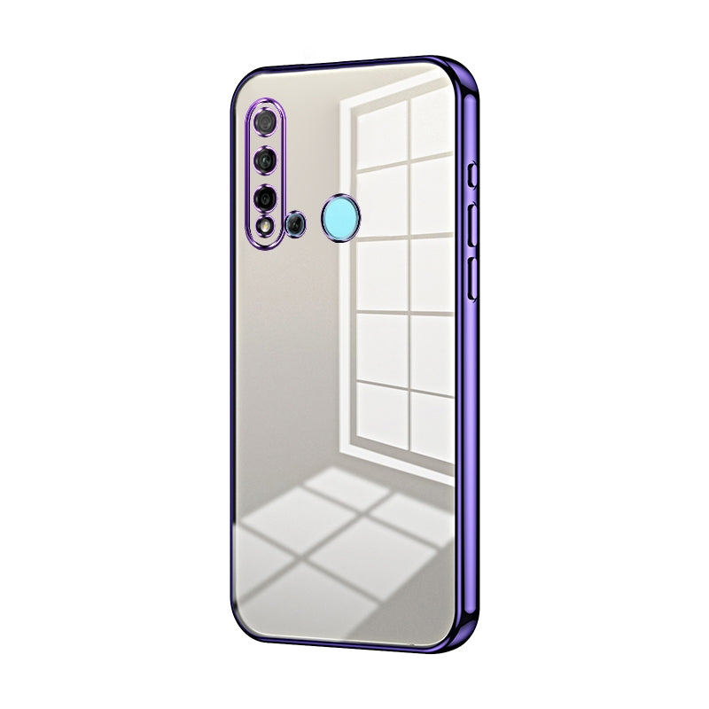 Huawei nova 5i Case - Transparent Plating & Precision Hole Design for Luxury and Protection-buycases.co.uk