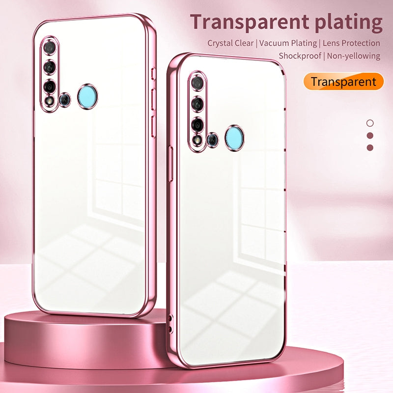 Huawei P20 lite 2019 Case - Transparent Plating & Precision Hole Design for Luxury and Protection-buycases.co.uk