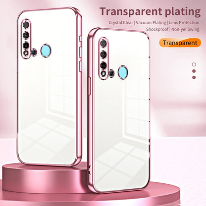 Huawei nova 5i Case - Transparent Plating & Precision Hole Design for Luxury and Protection-buycases.co.uk